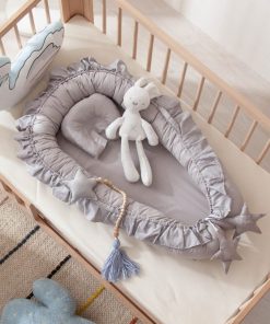 Réducteur de lit bébé - nid bébé en coton 88x50cm